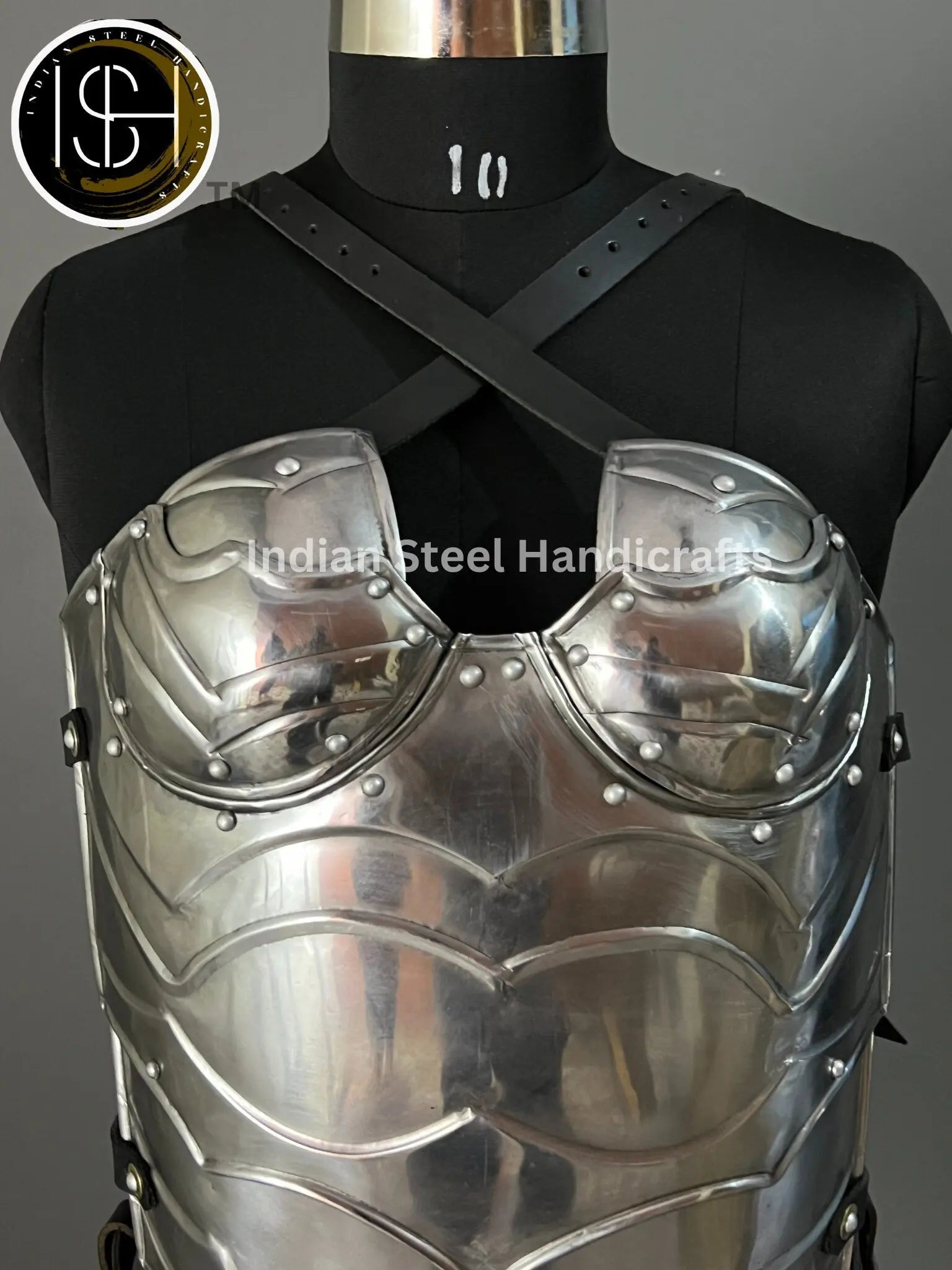 Medieval Lady Knight Armor: Steel Female Costume, LARP Cosplay
