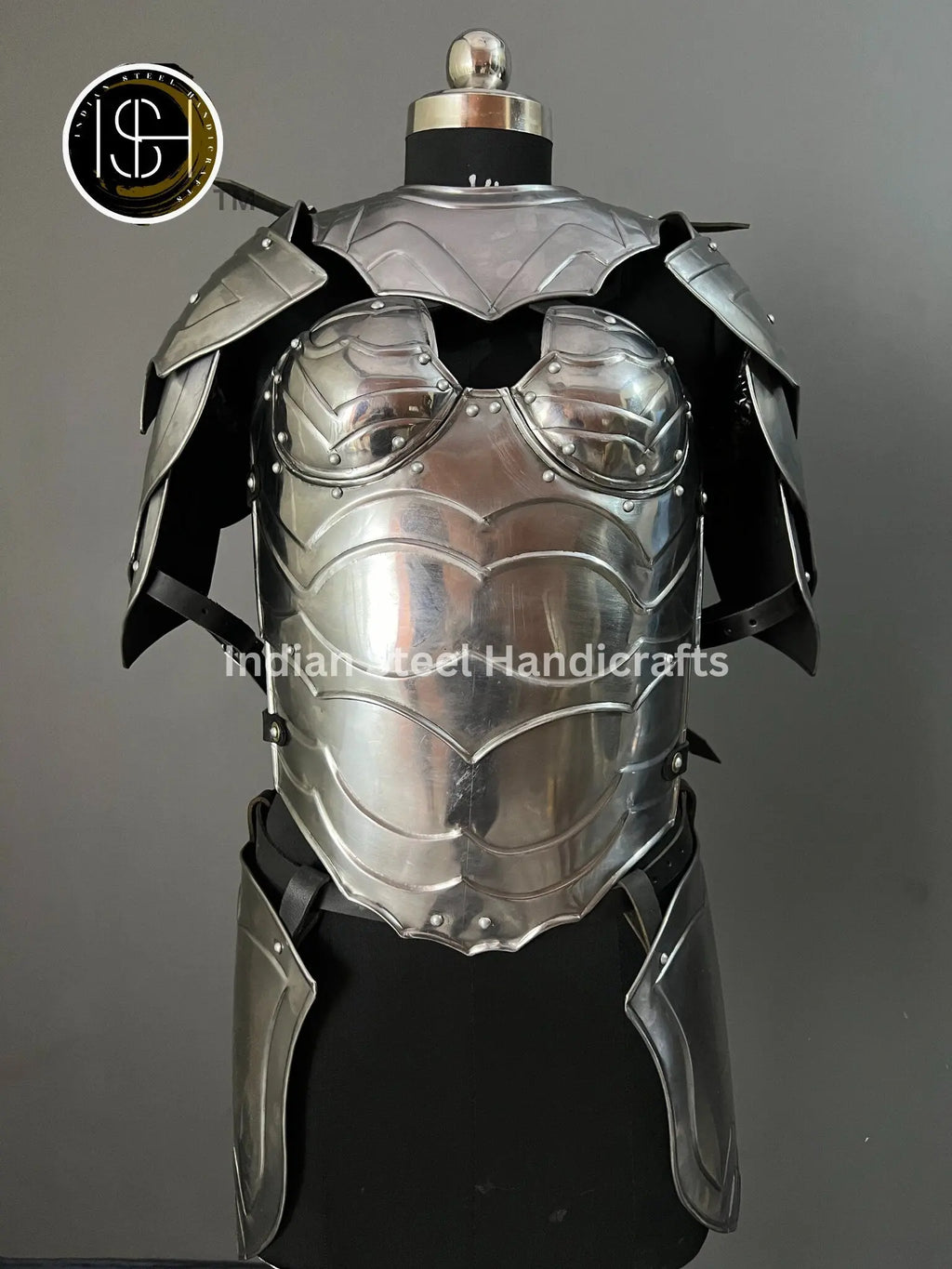 Medieval Lady Knight Armor: Steel Female Costume, LARP Cosplay