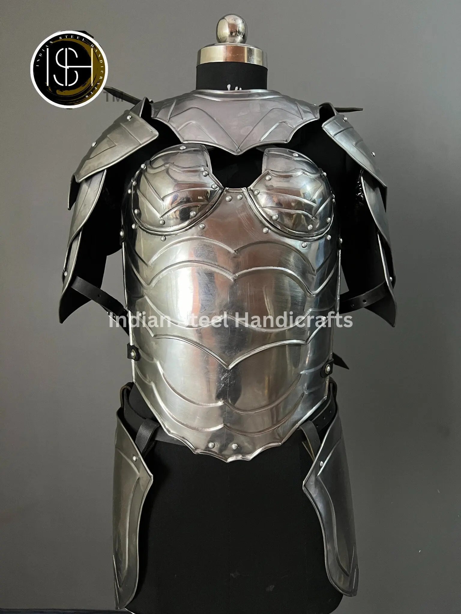 Medieval Lady Knight Armor: Steel Female Costume, LARP Cosplay