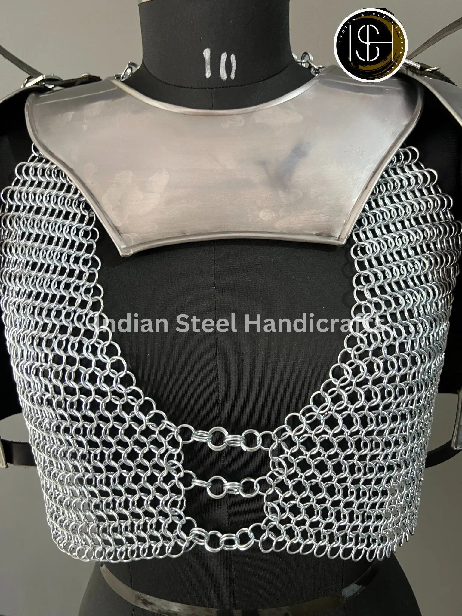 Knight Brave Female Armor, Gorget Pouldron Armor, Chaianmail Armor,Cosplay Armor, Sca Armor, Larp Armor, Gifts for Women. ISH Collection