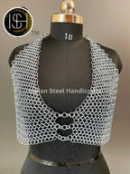 Knight Brave Female Armor, Gorget Pouldron Armor, Chaianmail Armor,Cosplay Armor, Sca Armor, Larp Armor, Gifts for Women. ISH Collection