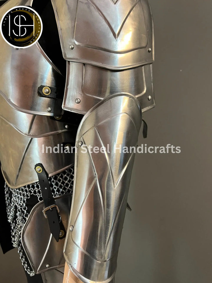 Medieval Lady Knight Armor: Steel Fantasy Costume, LARP Cosplay