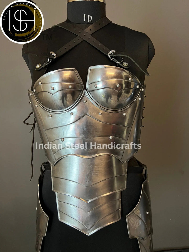 Medieval Steel Corset Armor: Female LARP Cosplay Costume