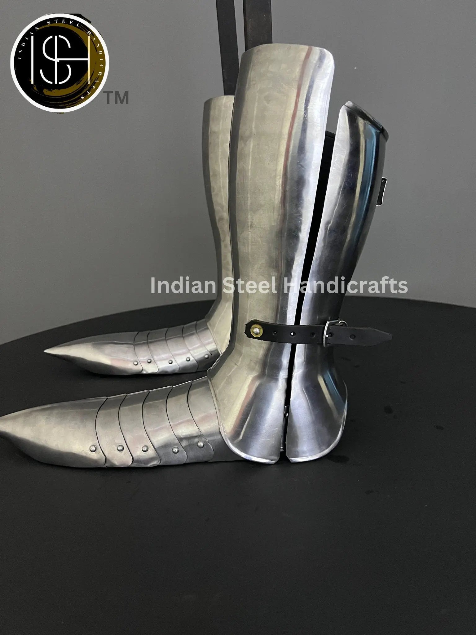 Medieval Knight leg Guard, Sabaton Armor, Larp Armor, Cosplay Armor, functional Armor, Sca Armor, Larp, Gift Item. ISH Collection