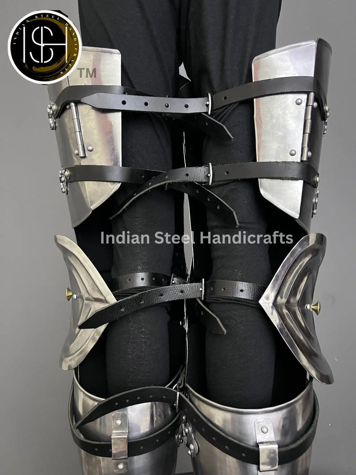 Medieval Knight leg Guard Armor, Sabatone Armor, Larp Armor, functional Armor, Sca, Cosplay, Larp, ISH Collection