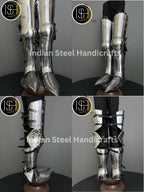 Medieval Knight leg Guard Armor, Sabatone Armor, Larp Armor, functional Armor, Sca, Cosplay, Larp, ISH Collection