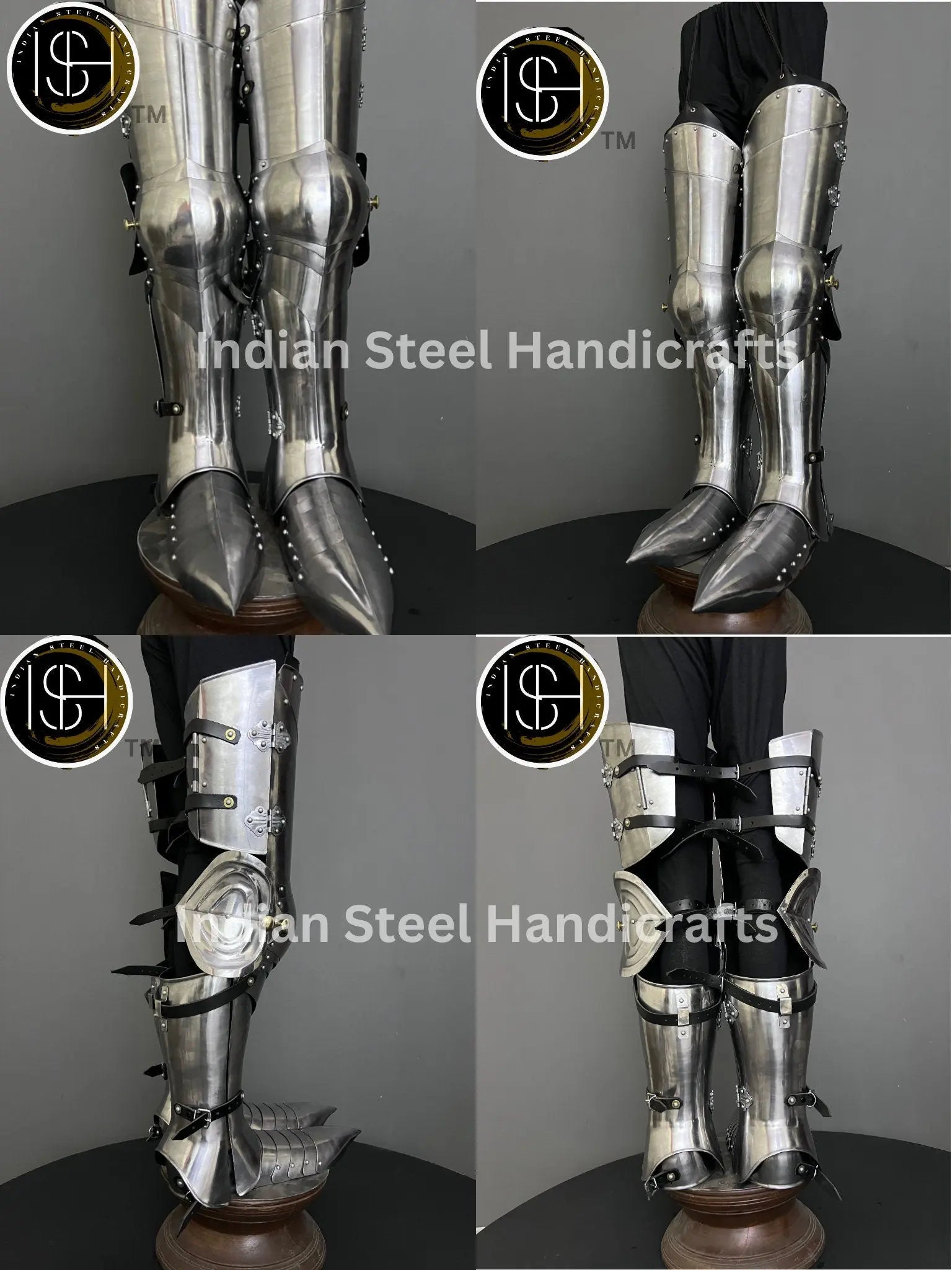 Medieval Knight leg Guard Armor, Sabatone Armor, Larp Armor, functional Armor, Sca, Cosplay, Larp, ISH Collection