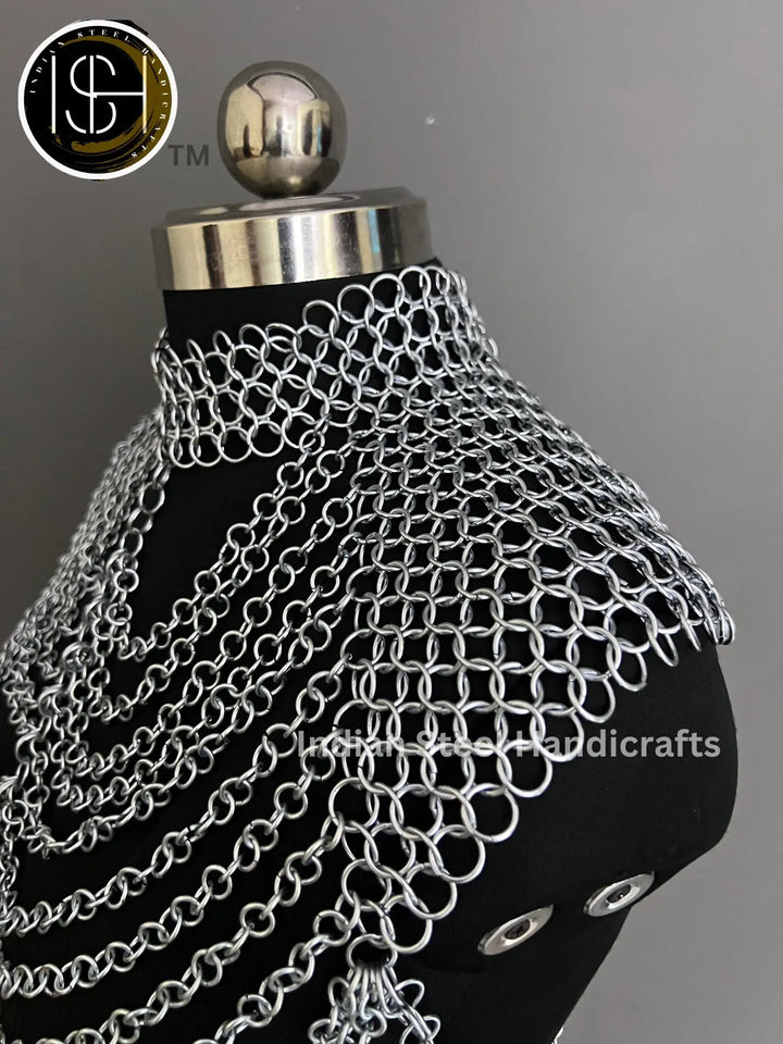 Metal Viking Skirt & Top, Ren faire Chainmaille Handmade Medieval Cosplay Armor, SCA Larp Costume, Mother's day Reenactment, Christmas Gift ISH Collection
