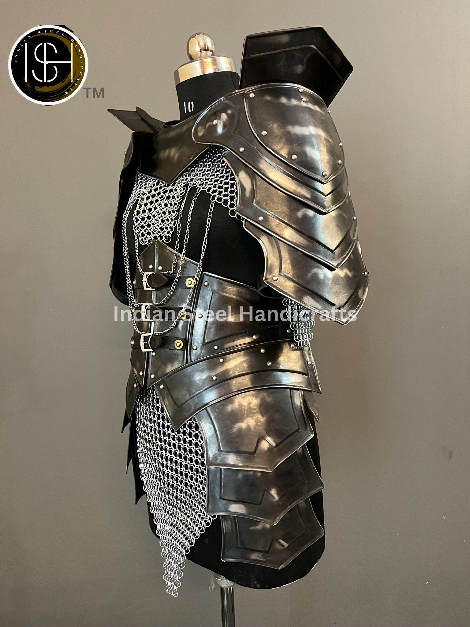 Medieval Ancient Cuirass Armor, Brave Lady Armor,Chainmail Armor, Cosplay Armor, Sca Armor, Larp Armor, Fantasy Armor, Gift for women.