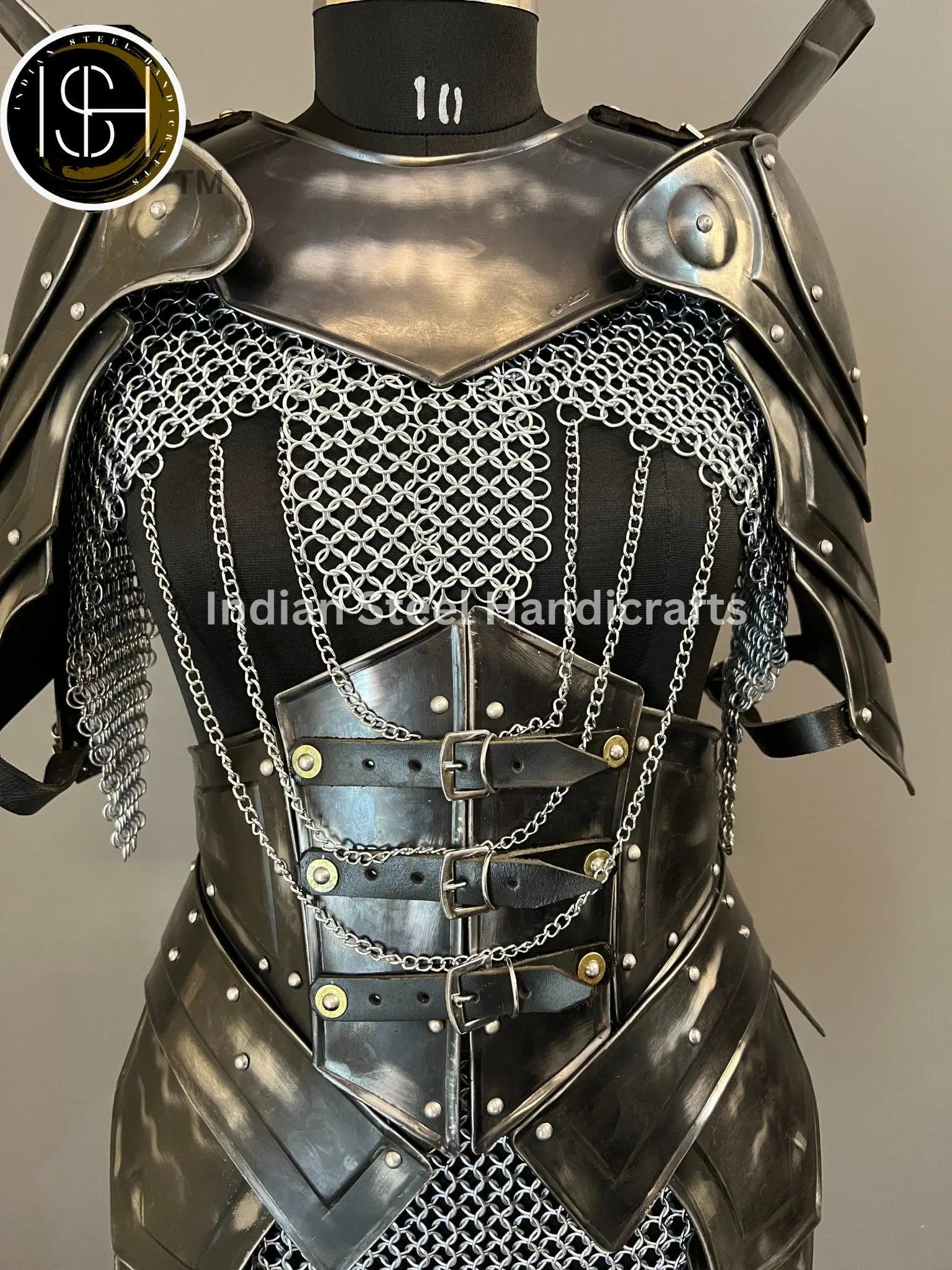 Medieval Ancient Cuirass Armor, Brave Lady Armor,Chainmail Armor, Cosplay Armor, Sca Armor, Larp Armor, Fantasy Armor, Gift for women. ISH Collection