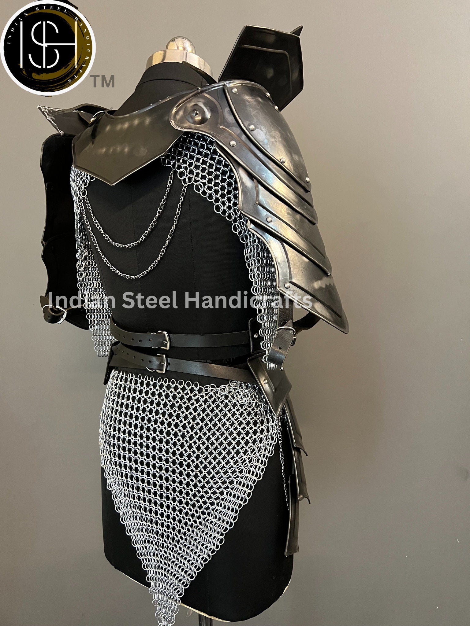 Medieval Ancient Cuirass Armor, Brave Lady Armor,Chainmail Armor, Cosplay Armor, Sca Armor, Larp Armor, Fantasy Armor, Gift for women.