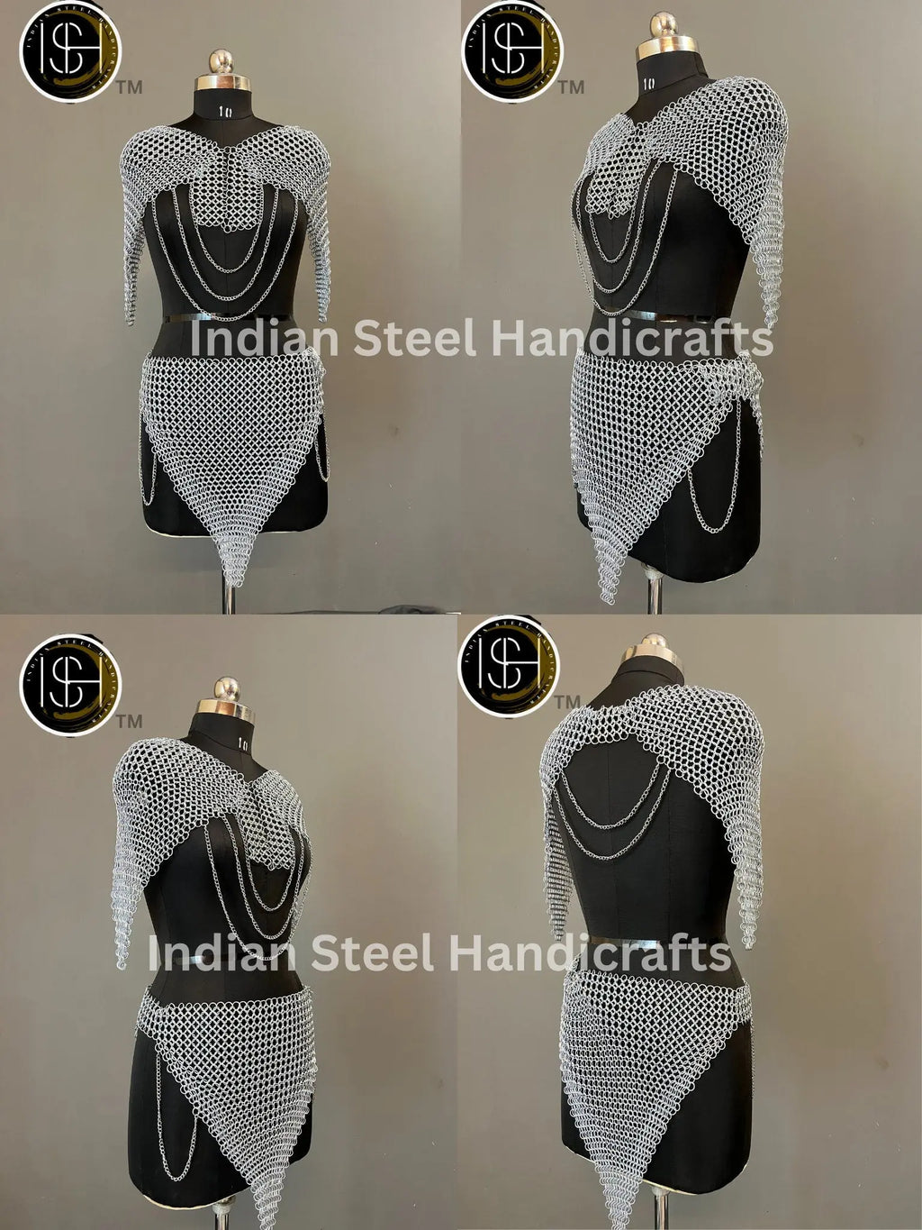 Medieval Ancient Cuirass Armor, Brave Lady Armor,Chainmail Armor, Cosplay Armor, Sca Armor, Larp Armor, Fantasy Armor, Gift for women. ISH Collection