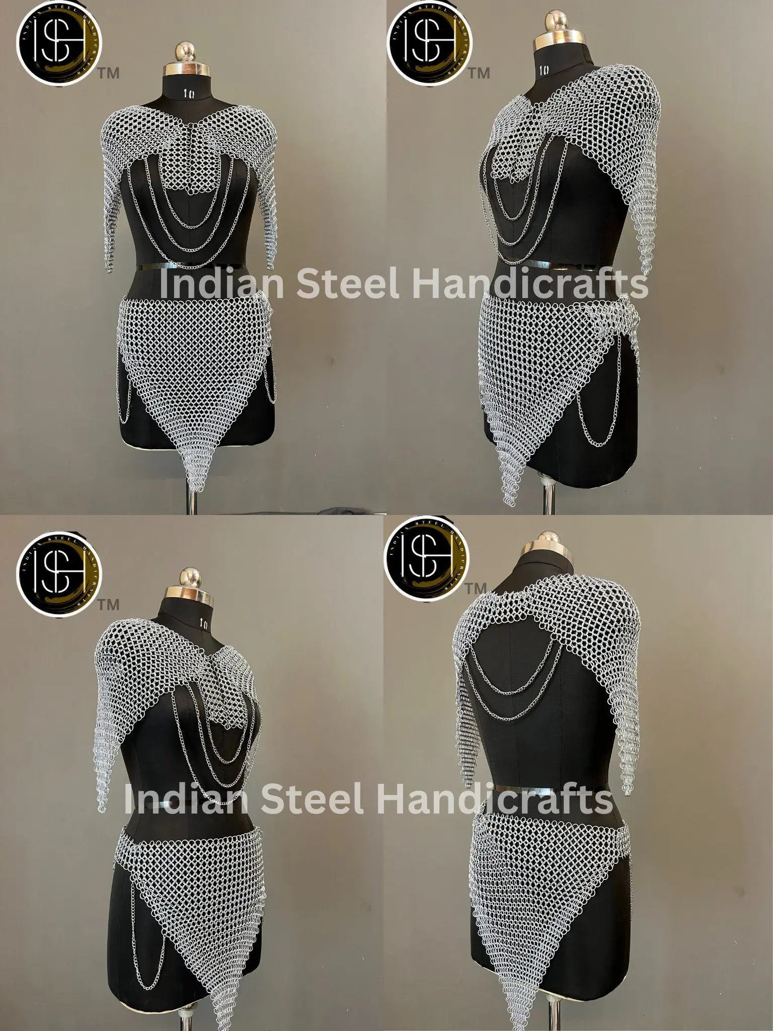 Medieval Ancient Cuirass Armor, Brave Lady Armor,Chainmail Armor, Cosplay Armor, Sca Armor, Larp Armor, Fantasy Armor, Gift for women. ISH Collection