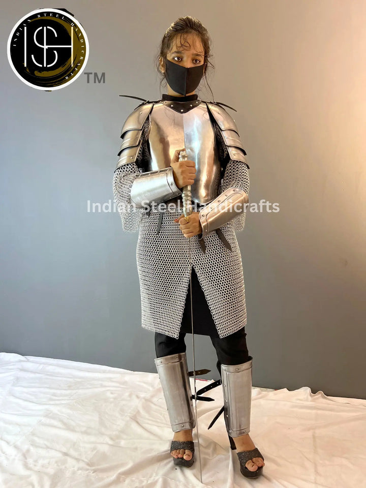 Steel Lady Knight Armor: Medieval SCA LARP Costume