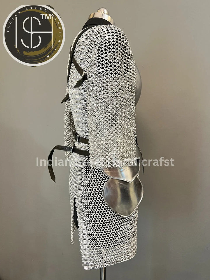 Female Knight Armor: Medieval Chainmail Costume, LARP Cosplay