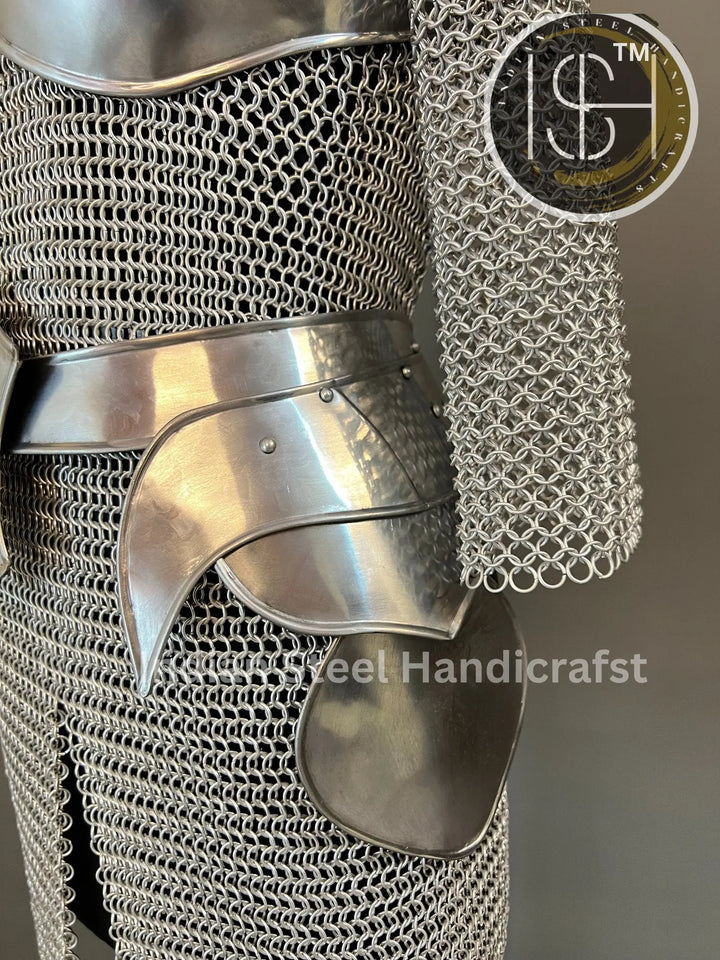 Female Knight Armor: Medieval Chainmail Costume, LARP Cosplay