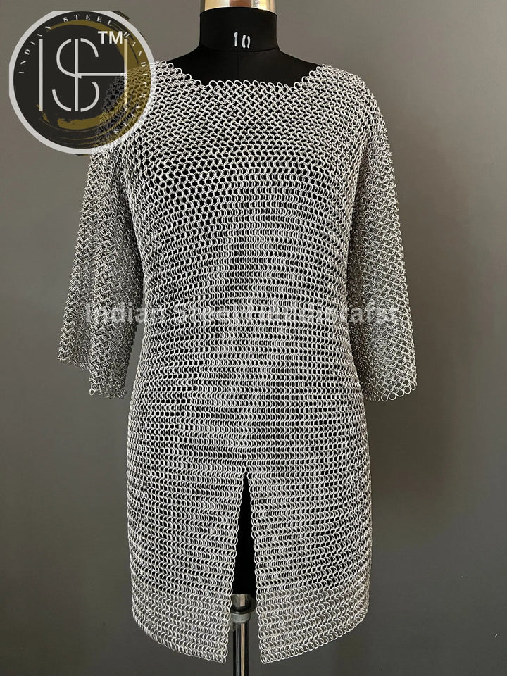 Female Knight Armor: Medieval Chainmail Costume, LARP Cosplay