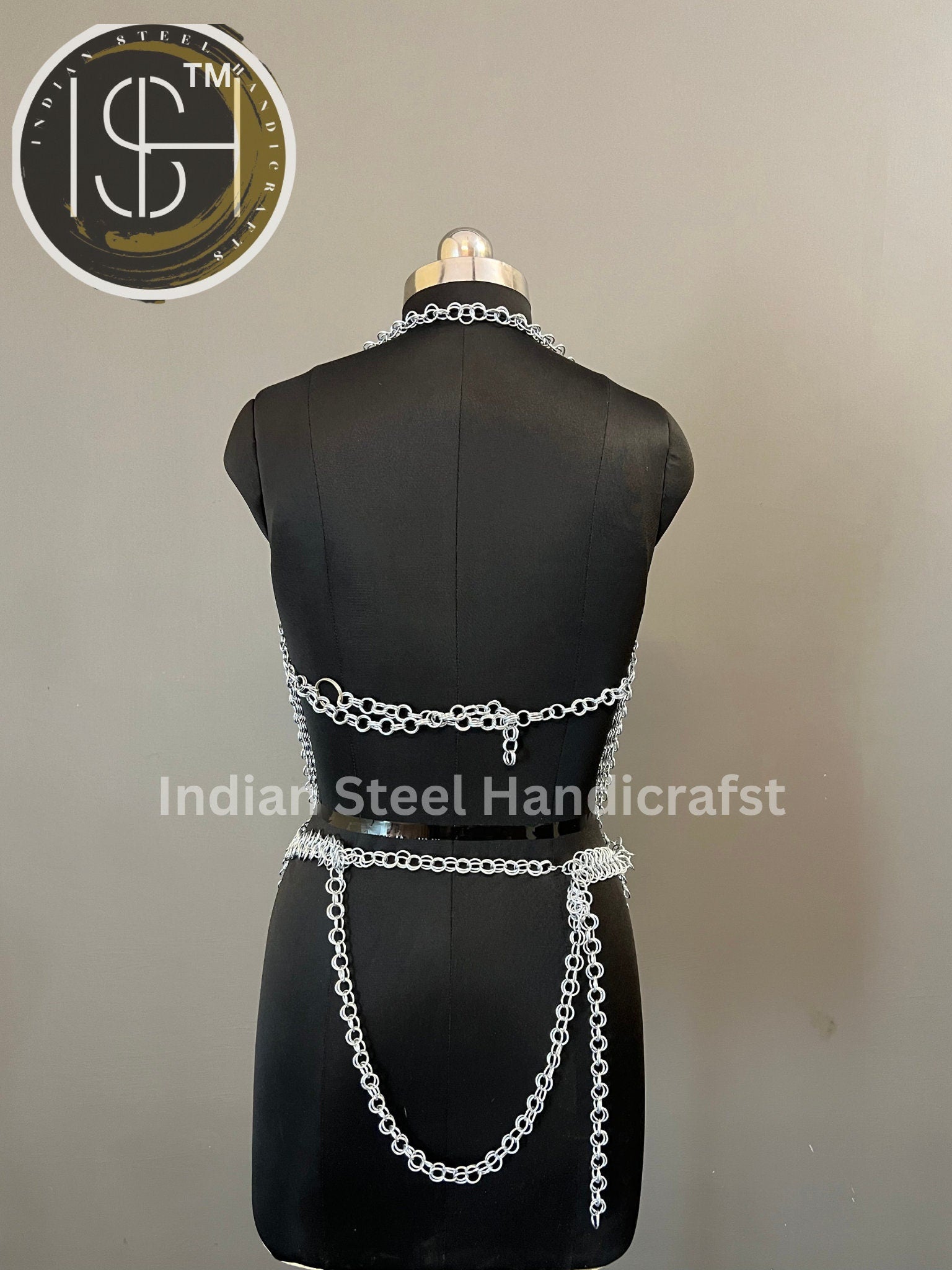 Chainmail Viking Skirt & Top, Ren faire, Chainmaile Handmade Medieval Cosplay Armor, Larp Costume, Mother's day Reenactment, Christmas Gift