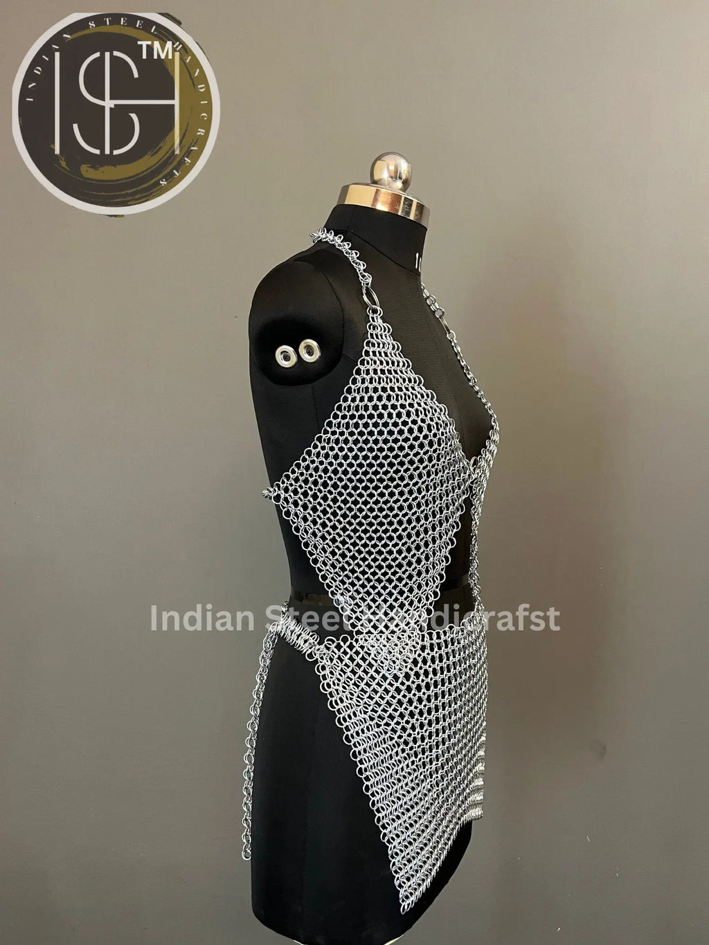 Chainmail Viking Skirt & Top, Ren faire, Chainmaile Handmade Medieval Cosplay Armor, Larp Costume, Mother's day Reenactment, Christmas Gift