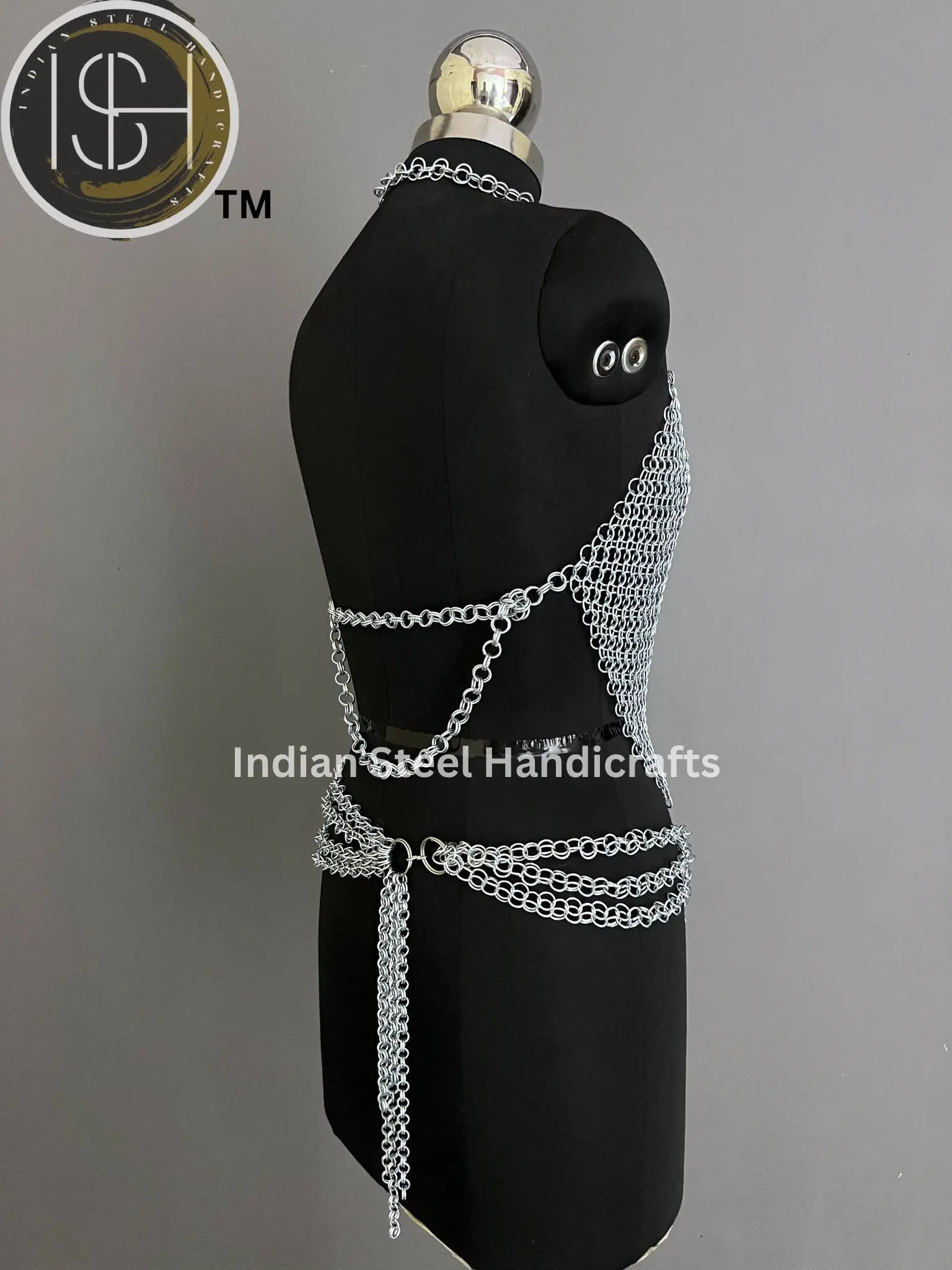 Metal Viking Top & Belt, Ren faire Chainmaille Handmade Medieval Cosplay Armor, SCA Larp Costume, Mother's day Reenactment, Christmas Gift.