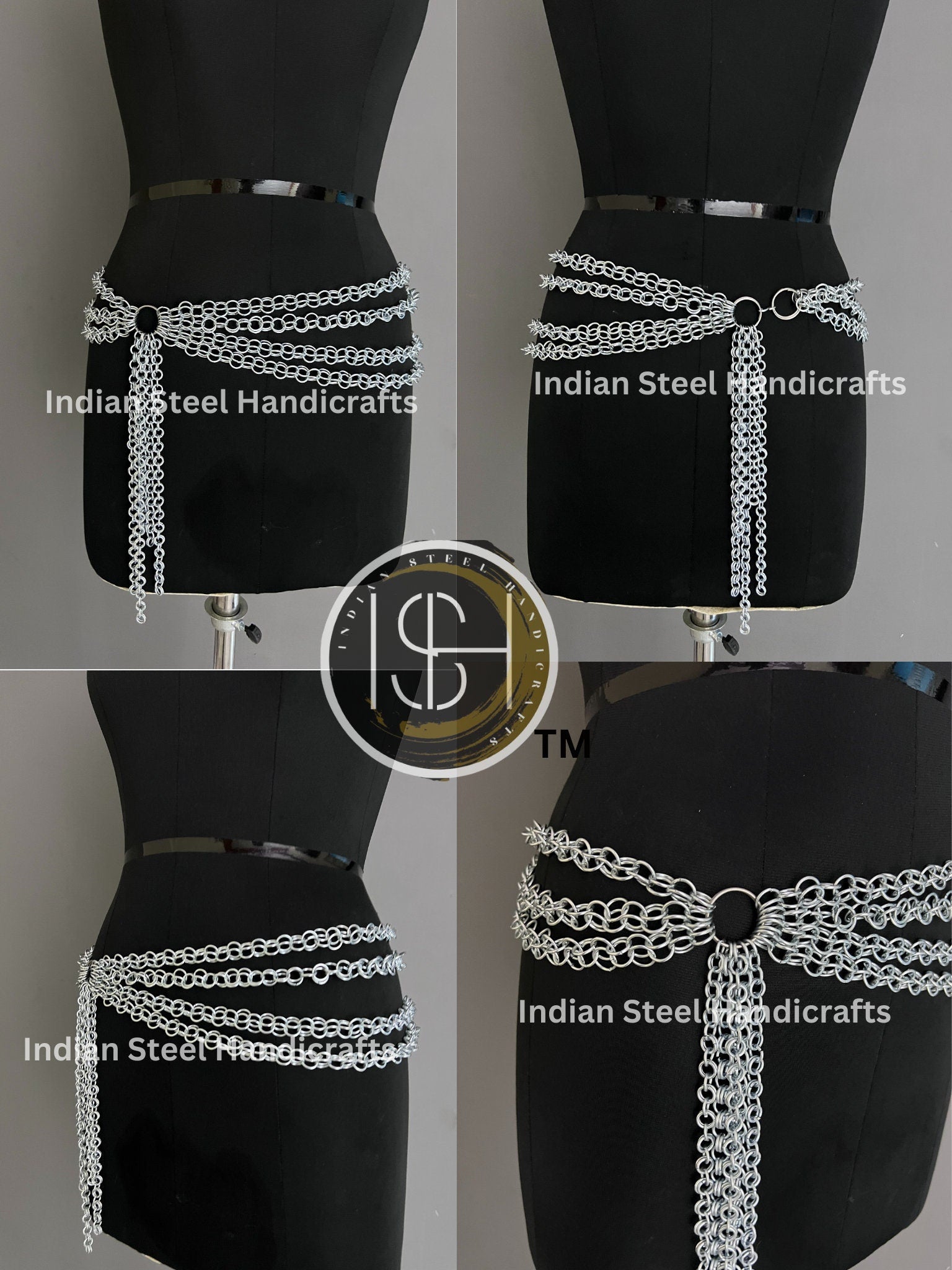 Metal Viking Top & Belt, Ren faire Chainmaille Handmade Medieval Cosplay Armor, SCA Larp Costume, Mother's day Reenactment, Christmas Gift.