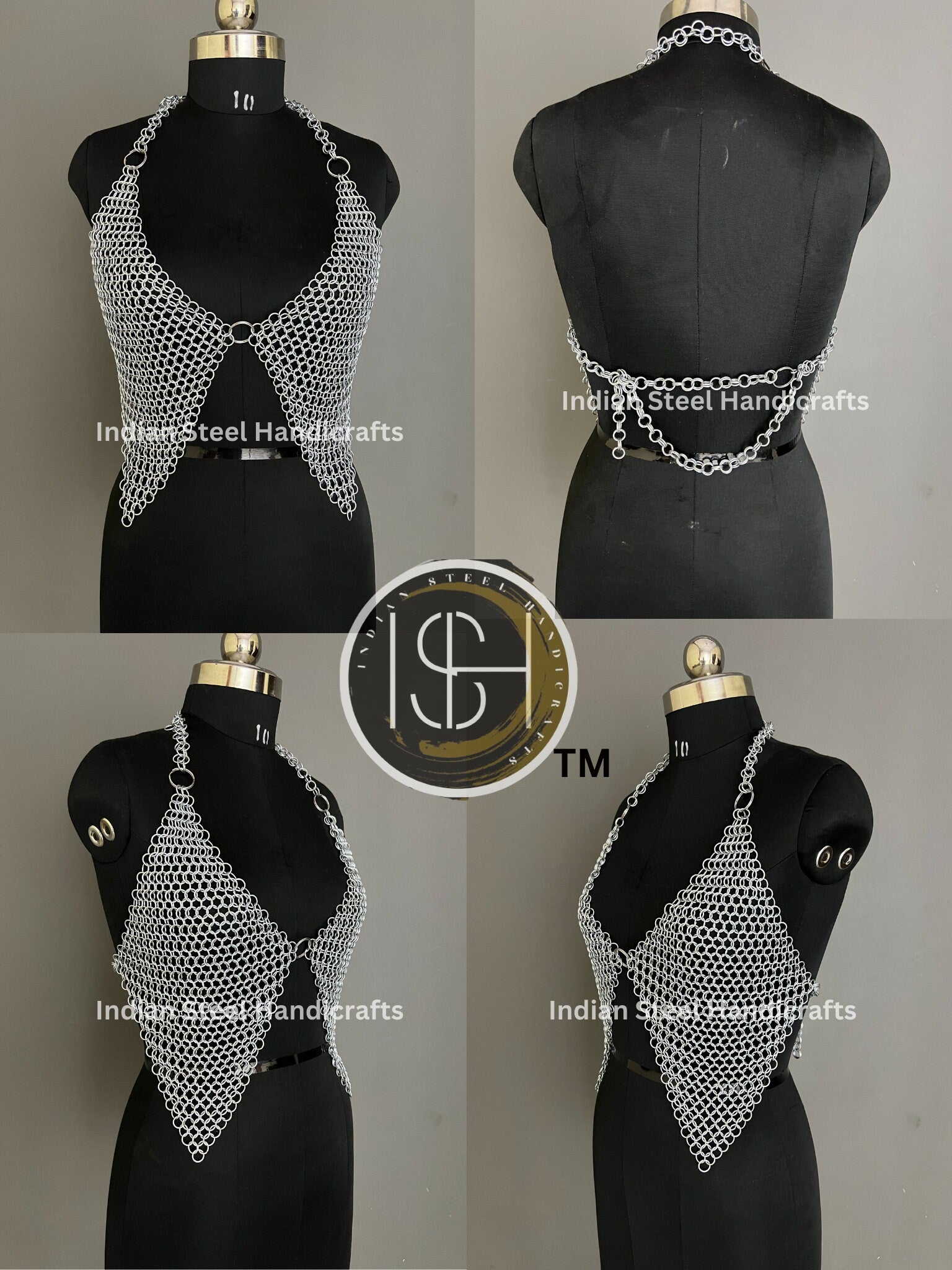 Metal Viking Top & Belt, Ren faire Chainmaille Handmade Medieval Cosplay Armor, SCA Larp Costume, Mother's day Reenactment, Christmas Gift.