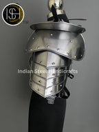 Female Knight Steel Armor: Gorget, Pouldron & Chainmail - LARP Cosplay
