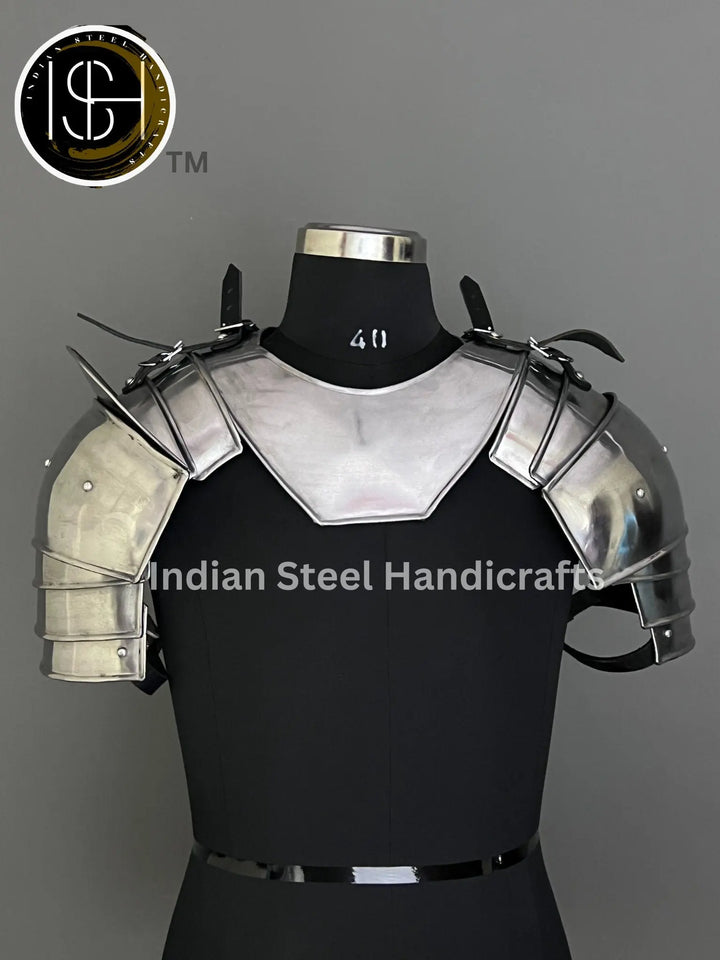Knight Brave Male Armor, Gorget Pouldron Armor,Cosplay Armor, Sca Armor, Larp Armor, Gifts for MEN/ Women. ISH Collection
