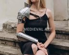 Handmade Steel Pauldron: Female Medieval LARP Armor