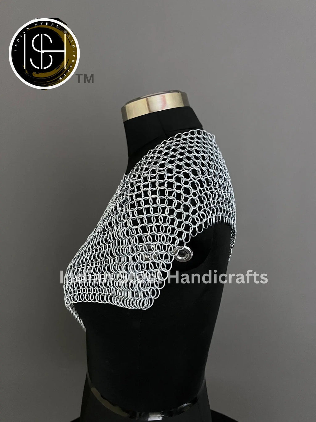 Chainmail Square Shoulder, Chainmaile Medieval Cosplay Costume, Festival Renaissance Fair & Collection. ISH Collection
