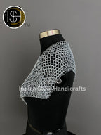 Chainmail Square Shoulder, Chainmaile Medieval Cosplay Costume, Festival Renaissance Fair & Collection. ISH Collection