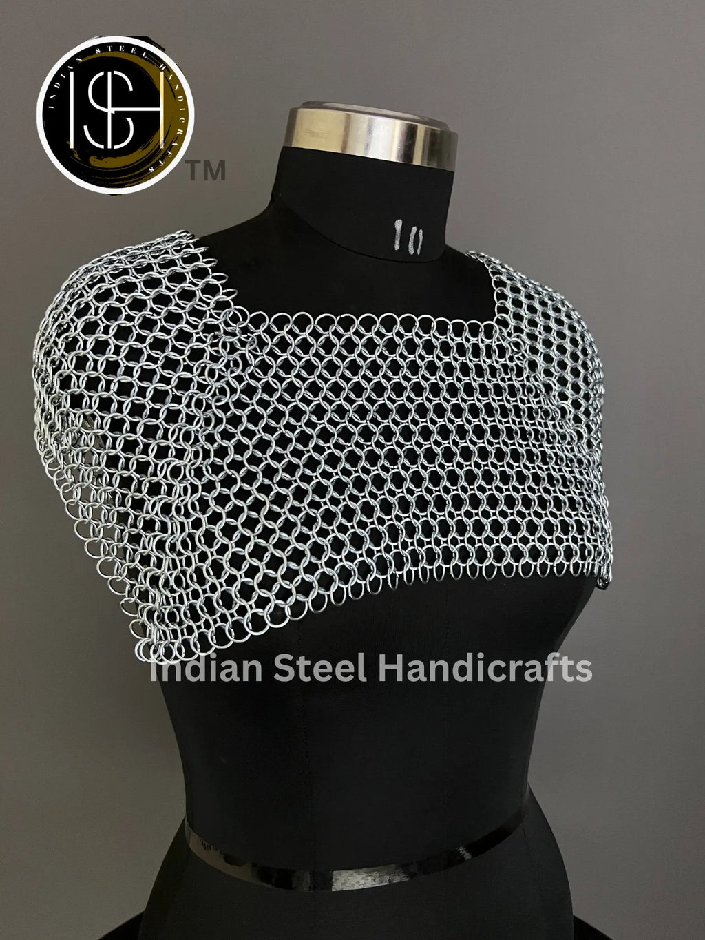 Chainmail Square Shoulder, Chainmaile Medieval Cosplay Costume, Festival Renaissance Fair & Collection. ISH Collection