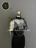 Female Knight Steel Armor: Gorget, Pouldron & Chainmail - LARP Cosplay