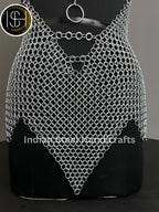 Chainmail Harness, Chainmail Chains Layers top & Skirt, Rings Costume, Wedding Cosplay Costume, Larp , Cosplay, Sca Armor, Gift For Women. ISH Collection