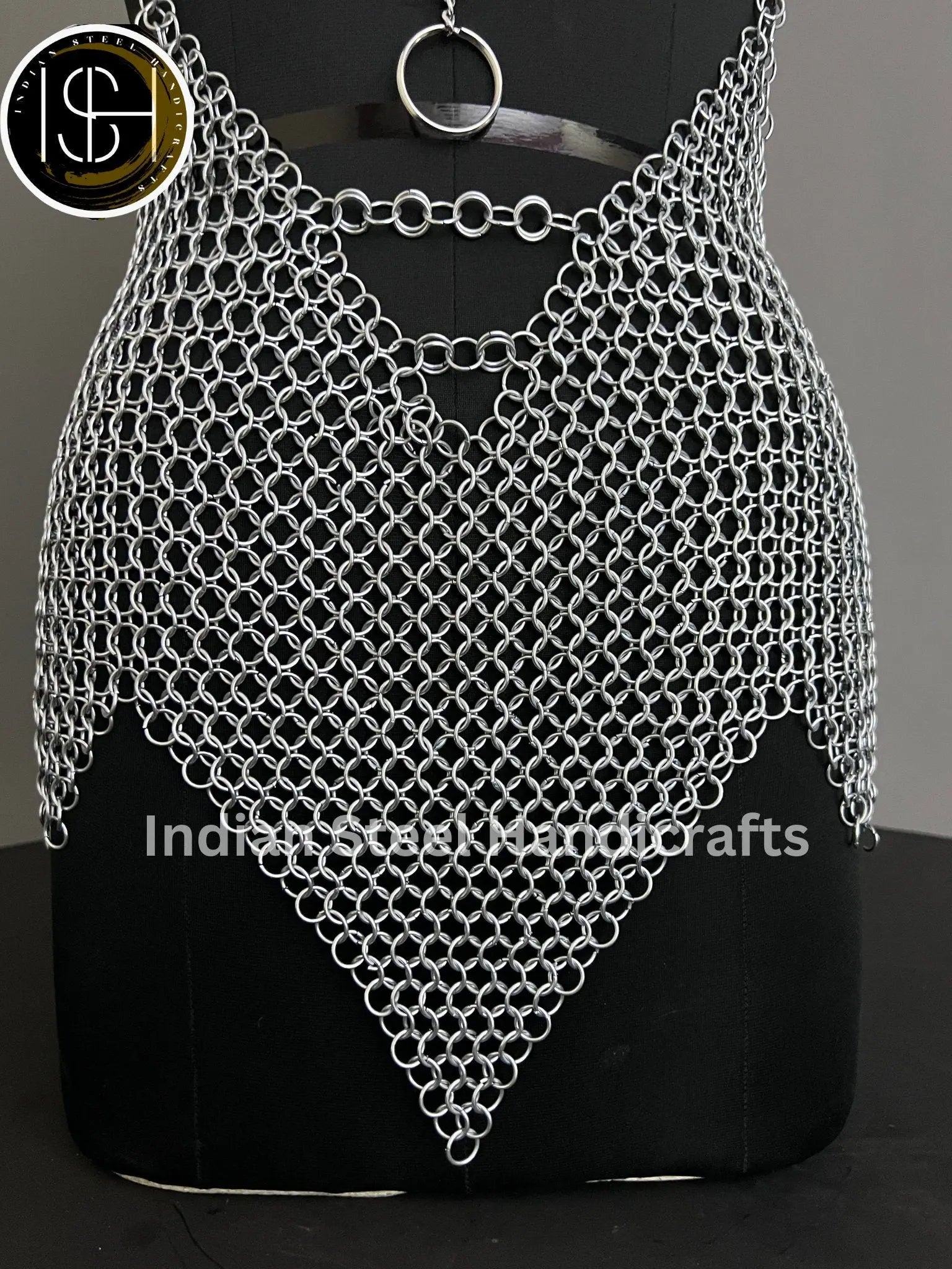 Chainmail Harness, Chainmail Chains Layers top & Skirt, Rings Costume, Wedding Cosplay Costume, Larp , Cosplay, Sca Armor, Gift For Women. ISH Collection