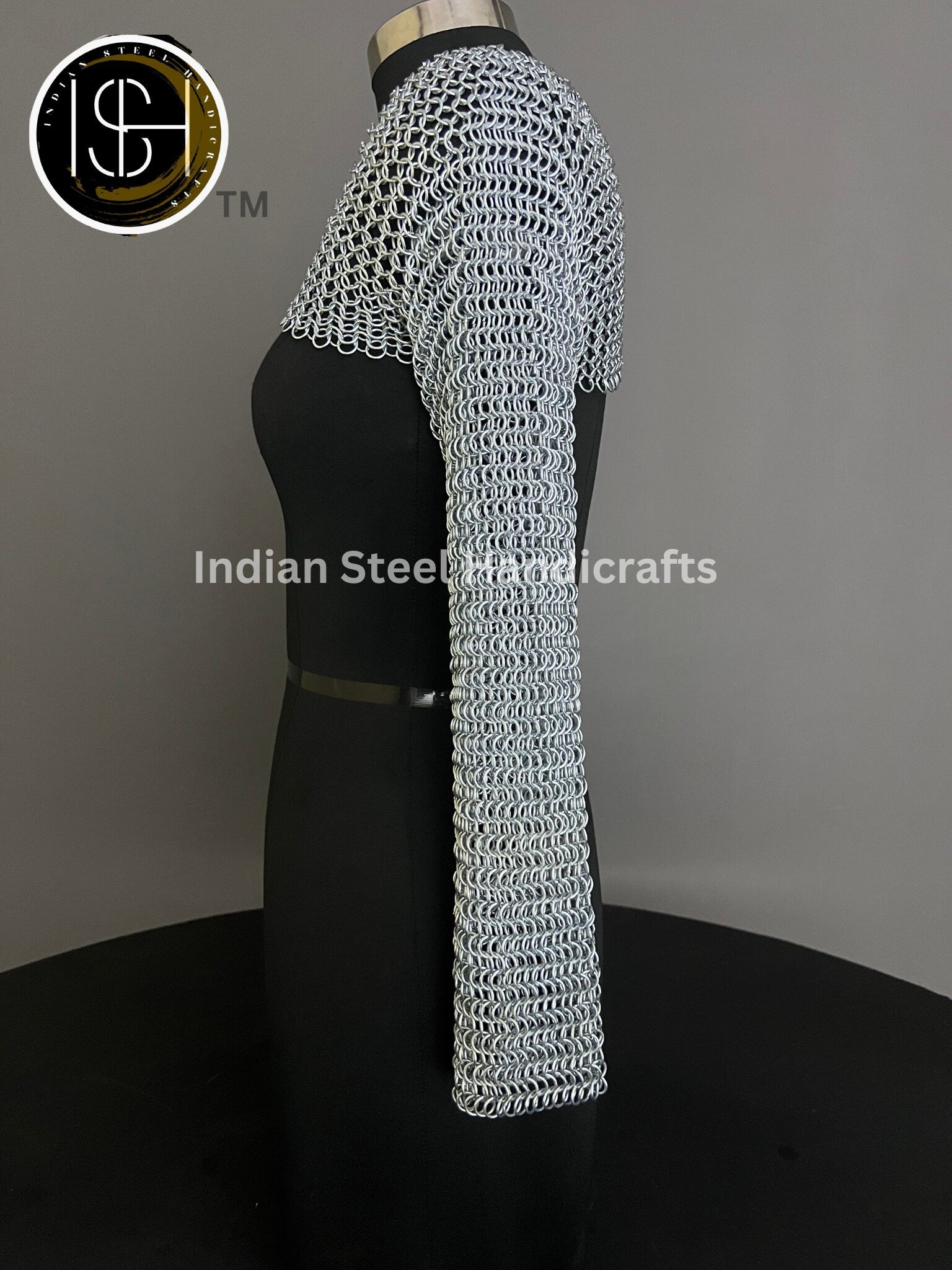 Chainmail Silver Long Sleeves Shrug, Handmade Loose Cropped Pullover Top, Elegant & Most Beautiful Wedding Costume, Halloween Cosplay Gift