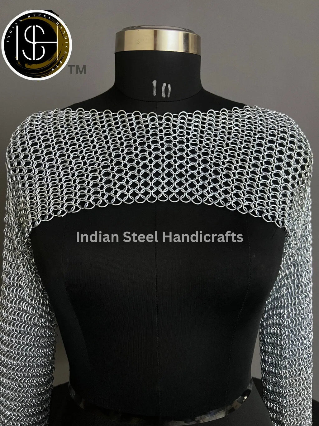 Chainmail Silver Long Sleeves Shrug, Handmade Loose Cropped Pullover Top, Elegant & Most Beautiful Wedding Costume, Halloween Cosplay Gift ISH Collection