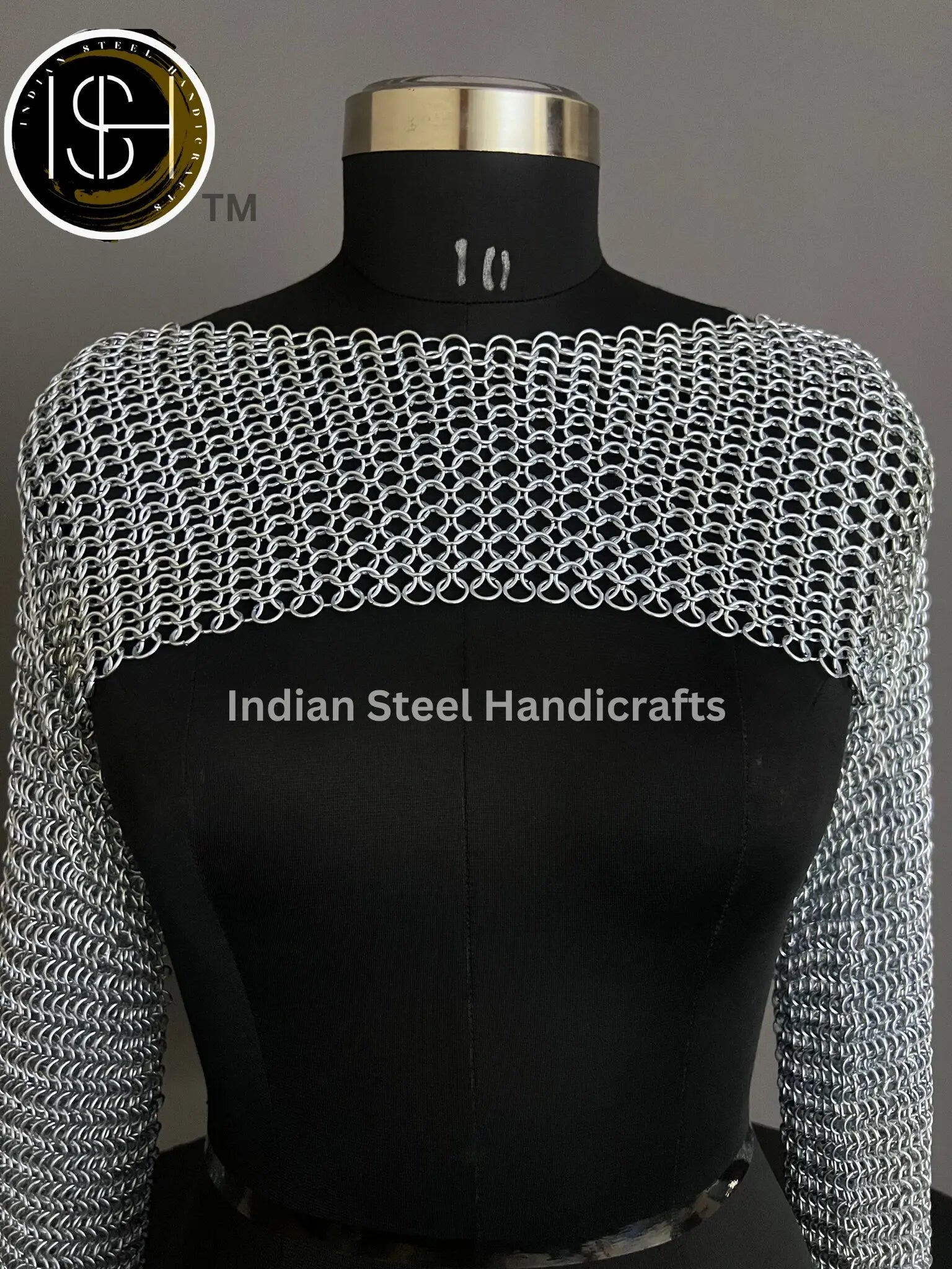 Chainmail Silver Long Sleeves Shrug, Handmade Loose Cropped Pullover Top, Elegant & Most Beautiful Wedding Costume, Halloween Cosplay Gift ISH Collection