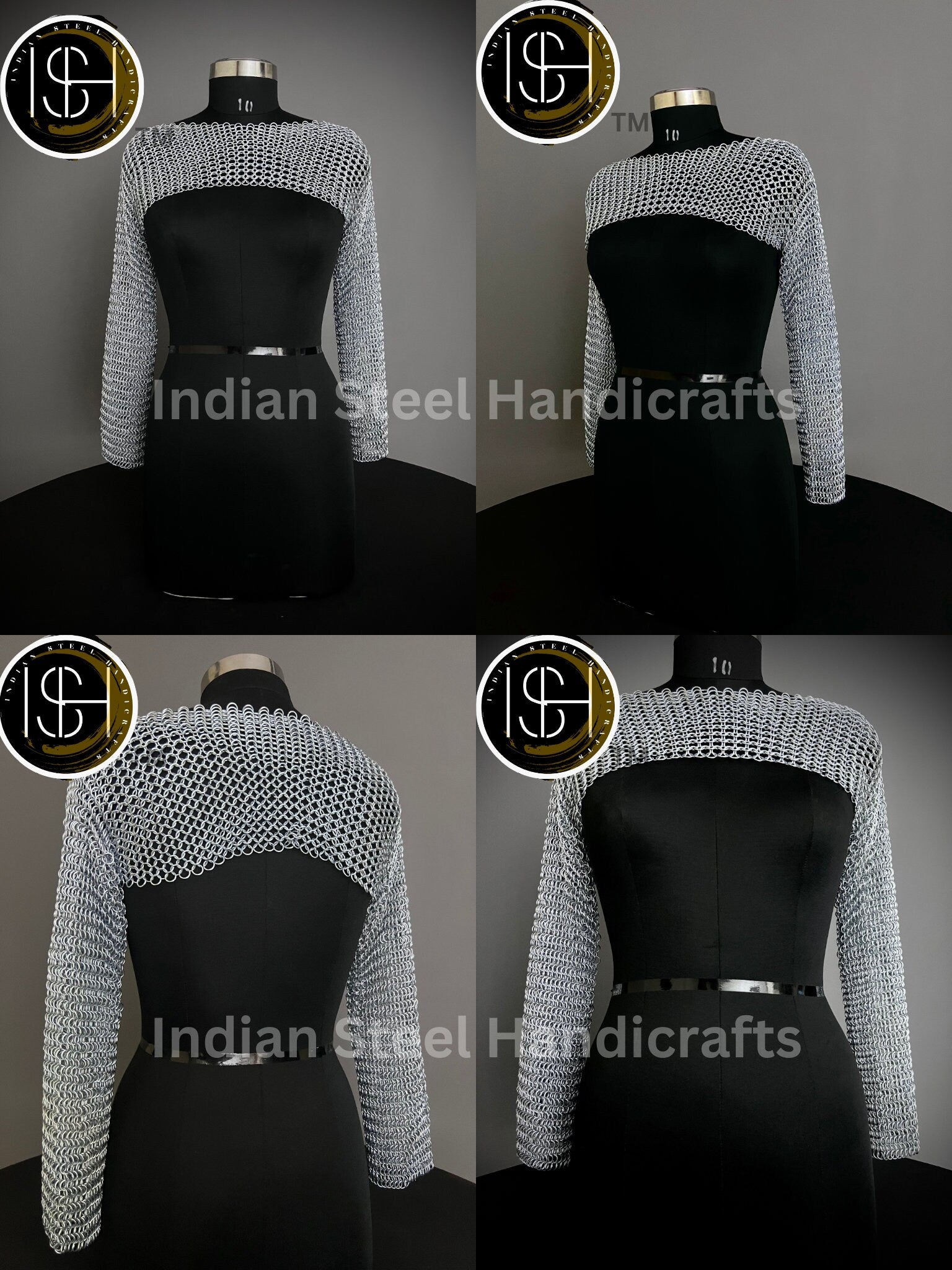 Chainmail Silver Long Sleeves Shrug, Handmade Loose Cropped Pullover Top, Elegant & Most Beautiful Wedding Costume, Halloween Cosplay Gift