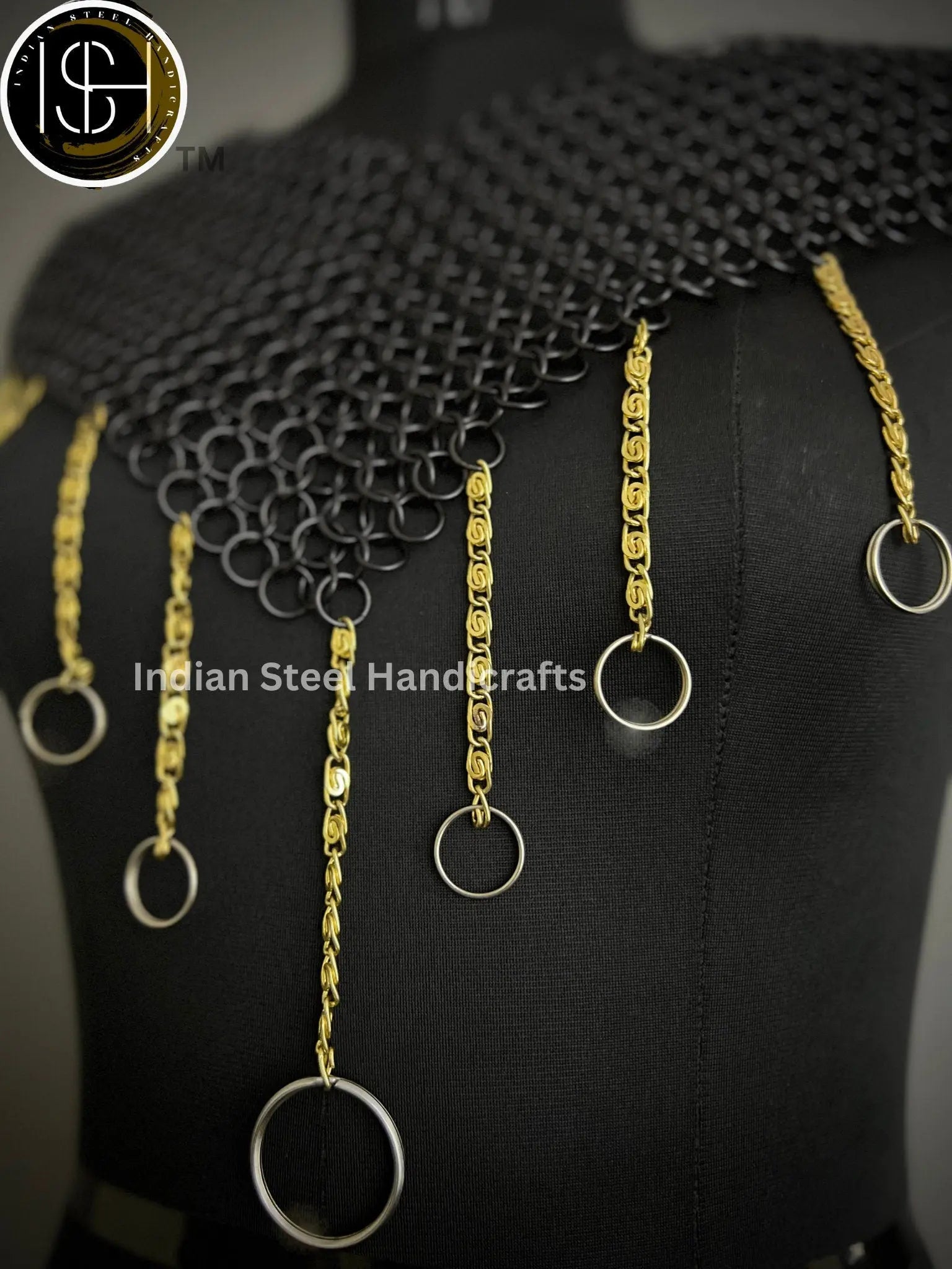 Chainmail Collar, Chainmail Jump Ring, Chainmail Neck Piece, Cosplay Costume, Chainmail Festival,Renaissance Faire Larp Gift. ISH Collection