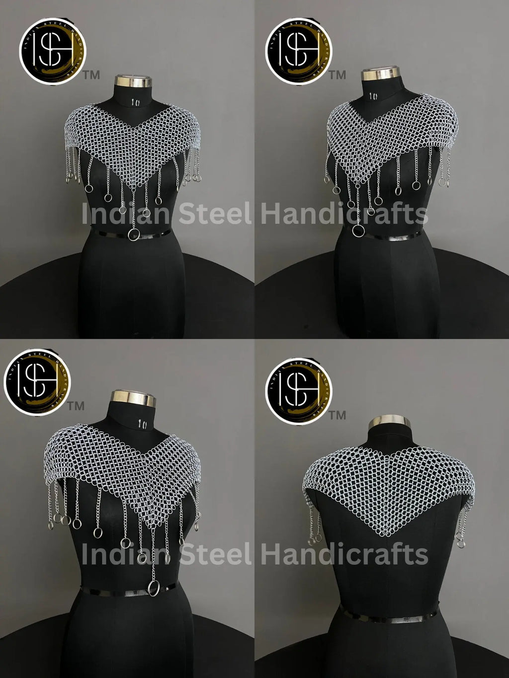 Chainmail Collar, Chainmail Jump Ring, Chainmail Neck Piece, Cosplay Costume, Chainmail Festival,Renaissance Faire Larp Gift. ISH Collection