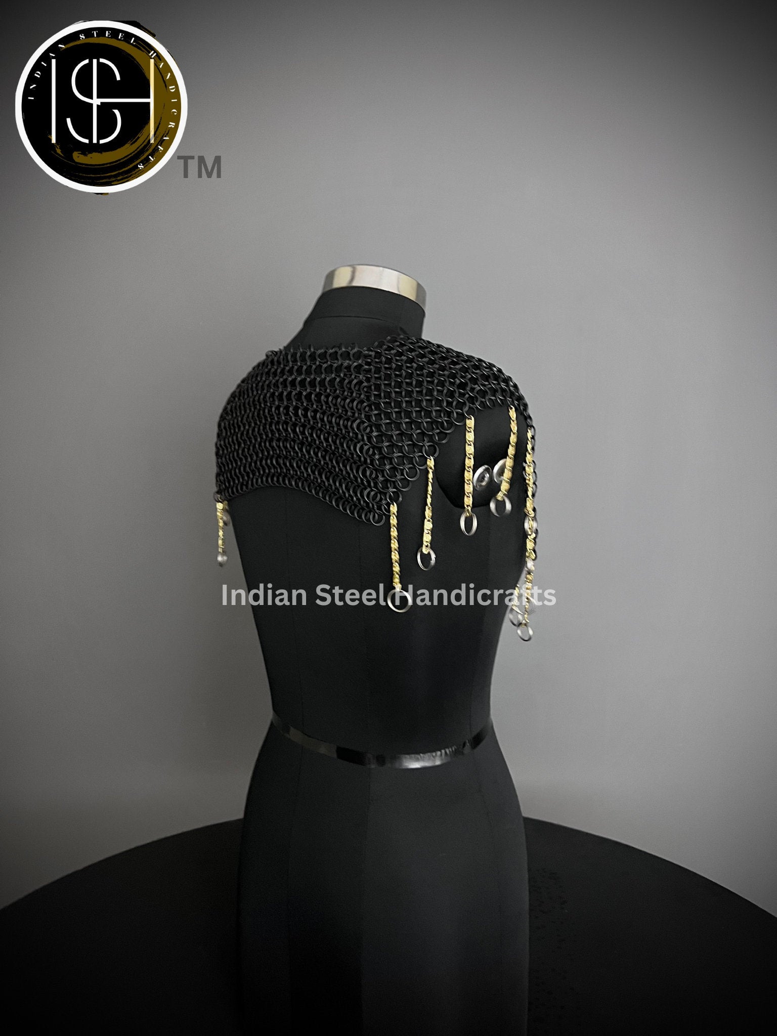 Chainmail Square Shoulder, Chainmail Jump Ring, Chainmail Neck Piece, Cosplay Costume, Chainmail Festival, Renaissance Faire Larp Gift.
