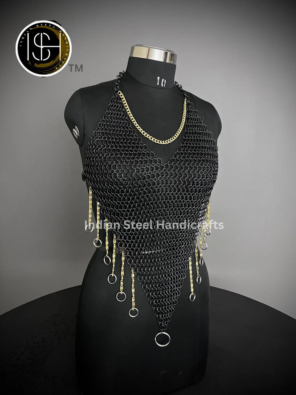 Chainmail Harness, Chainmail Chains Layers top, Jump Rings Costume, Wedding Cosplay Costume, Larp , Cosplay, Sca Armor, Gift For Women. ISH Collection