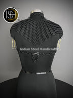 Chainmail Harness, Chainmail Chains Layers top, Jump Rings Costume, Wedding Cosplay Costume, Larp , Cosplay, Sca Armor, Gift For Women. ISH Collection