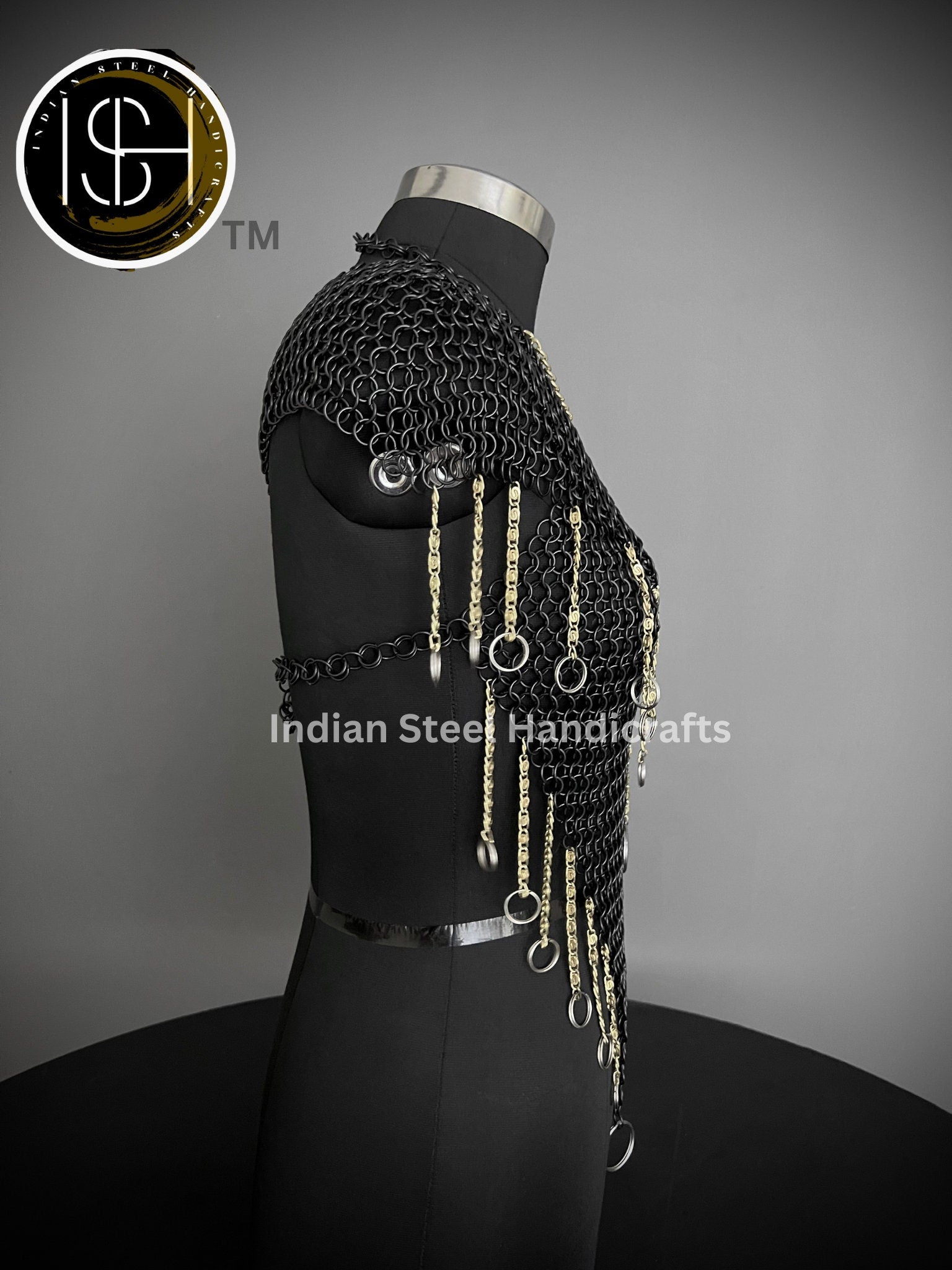Chainmail Harness, Chainmail Chains Layers top, Jump Rings Costume, Wedding Cosplay Costume, Larp , Cosplay, Sca Armor, Gift For Women.