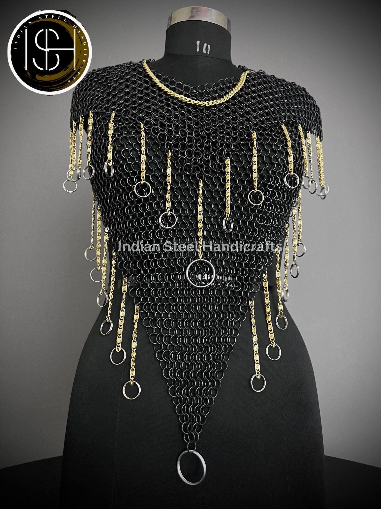 Chainmail Harness, Chainmail Chains Layers top, Jump Rings Costume, Wedding Cosplay Costume, Larp , Cosplay, Sca Armor, Gift For Women.