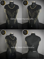 Chainmail Harness, Chainmail Chains Layers top, Jump Rings Costume, Wedding Cosplay Costume, Larp , Cosplay, Sca Armor, Gift For Women. ISH Collection