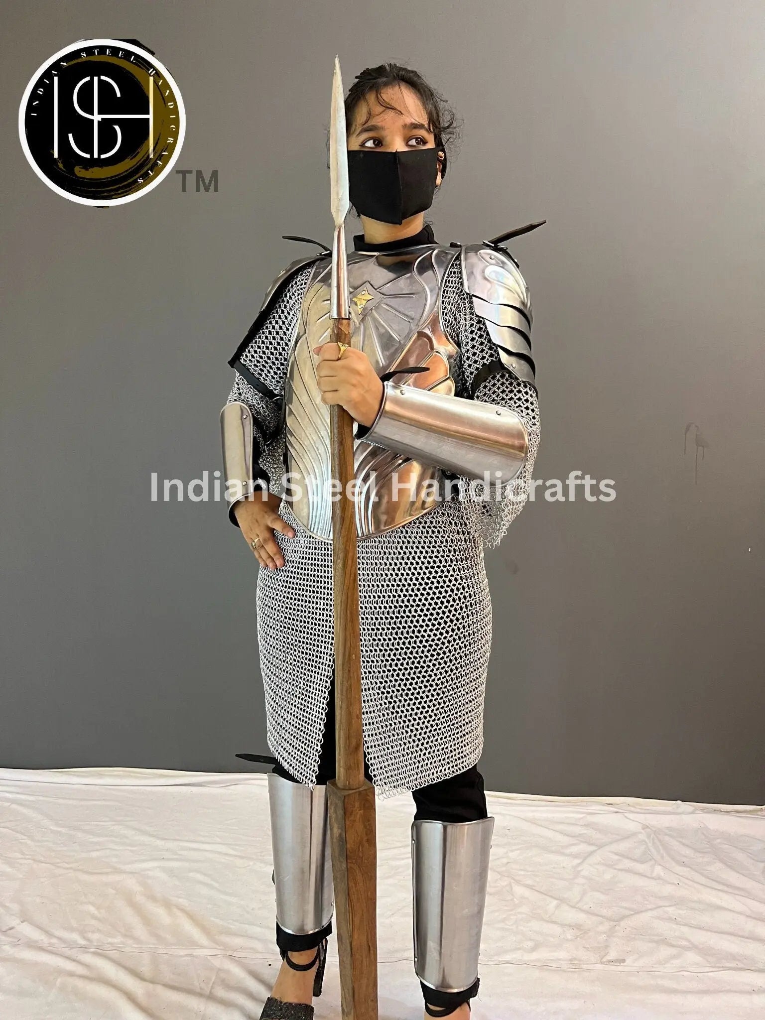 Steel Ring of Power Armor: Female Fantasy Costume, LARP Cosplay