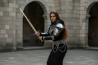 Medieval Steel Pouldron Gorget Armor: LARP Cosplay Costume