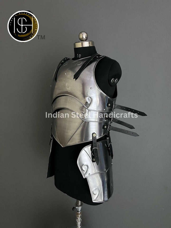 Medieval Knight Armor, Fantasy female Chest & Tesset armor, Sca, Cosplay, Larp Armor Costume, Gift items. ISH Collection